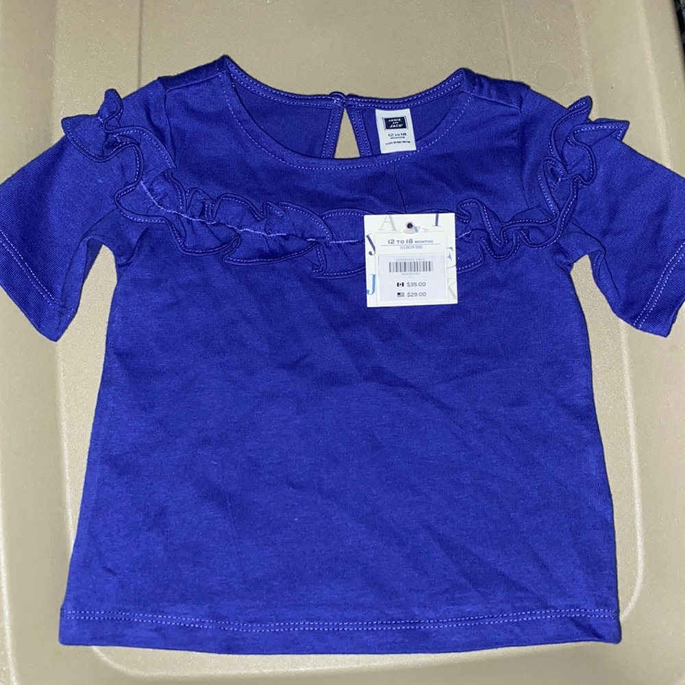 Janie and Jack blue shirt